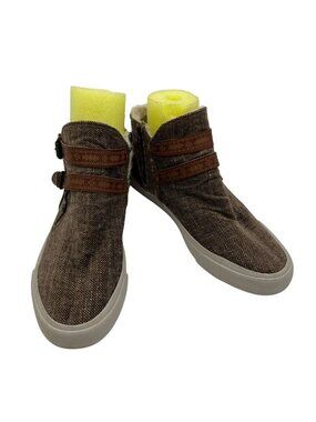 Blowfish Malibu Women's Mojo-B SHR Canvas Sneakers Size 11" Brown Faux Fur Lined